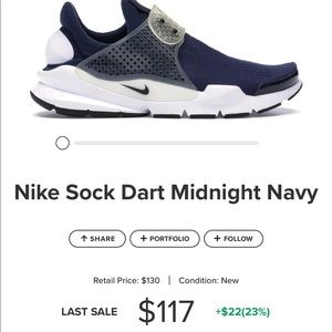 Nike Men Sock Dart (Midnight Navy/White)